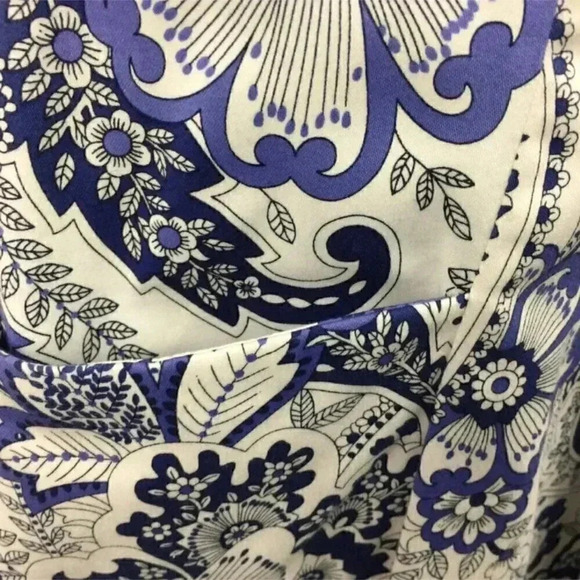 Pink Tartan Blue Paisley Skirt sz  8 - Picture 3 of 10